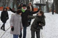 Массовое катание с горки